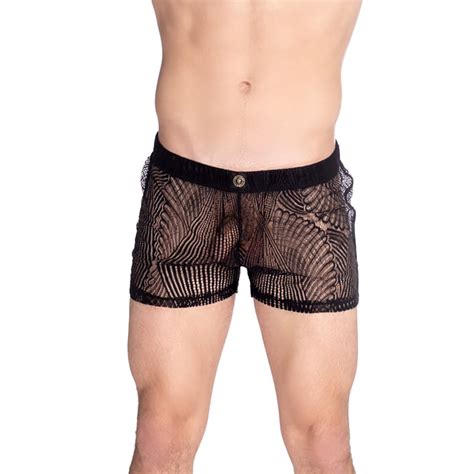 Desire Black Short Men S Designer Lace Short