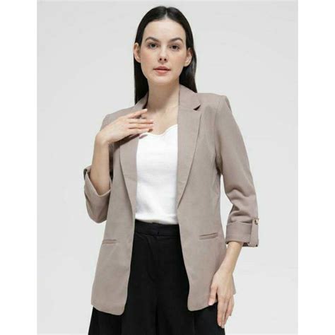 Jual BLAZER WANITA KEKINIAN PREMIUM NUDE Shopee Indonesia