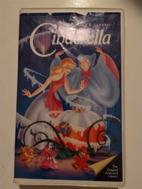 CINDERELLA WALT DISNEY Classic VHS Video Tape A Black Diamond