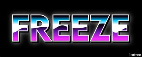 Freeze Text Effect And Logo Design Word