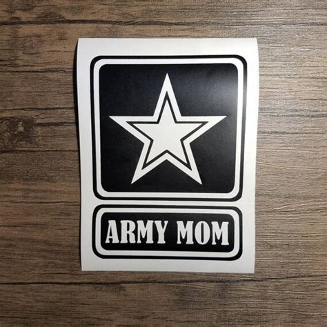 Army Mom Window Vinyl Decal Army Mom Sticker Proud Army Etsy