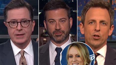 Late Night Comedians Whirl A Tornado Of Jokes At Trump Over Stormy