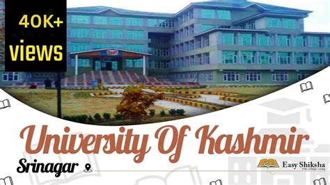 University Of Kashmir Campus Courses Ranking Fees Hostel