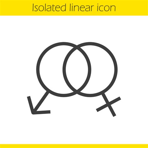 Heterosexual Relationship Linear Icon Thin Line Illustration