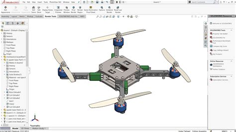 Final Assembly Quadcopter Drone Design Solidworks YouTube