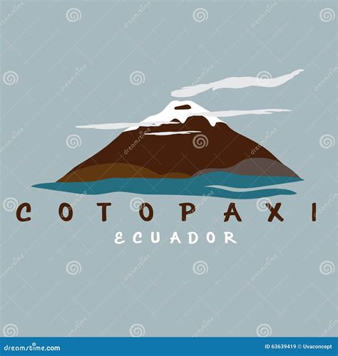 Abstract Illustration of Volcano Cotopaxi in Ecuador Stock Vector ...