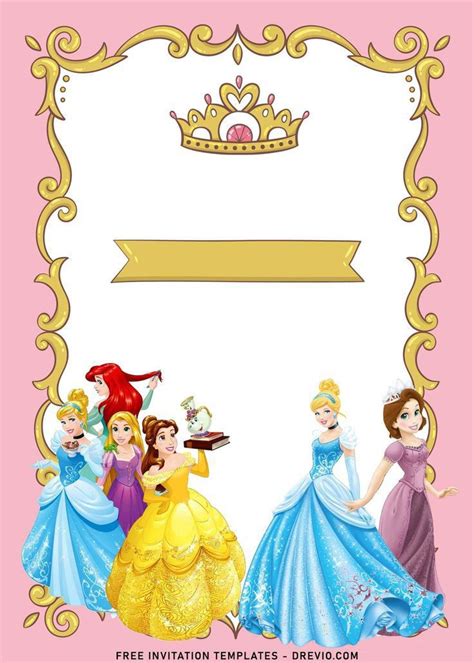 Pin de Natália en Meus Pins salvos Invitaciones de princesas disney