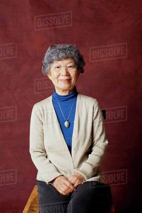 Older Japanese Woman Smiling Stock Photo Dissolve