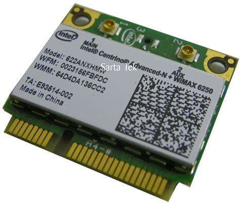 Intel Centrino Advanced N WiMAX Link 6250 Dual Band 802 11a G N WiFi