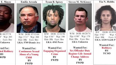 Tarrant County S Most Wanted Criminals June Idaho Statesman