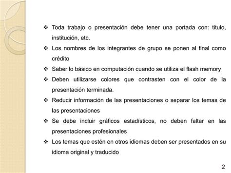 Tips para una presentación PPT