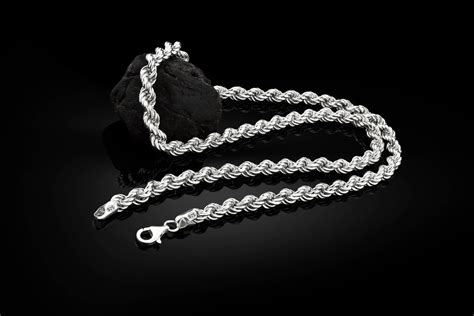 925 Sterling Silver Rope Chain Necklace Handmade Rope Chain All Size