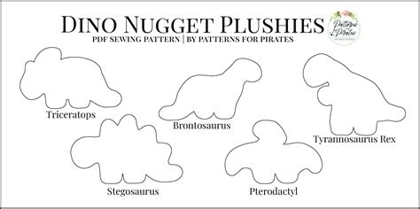 2023 Holiday Freebies :: Dino Nugget Plushies - Patterns for Pirates