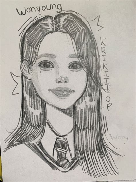 Wonyoung😌⭐️ Book Art Drawings Art Drawings Sketchbook Art Inspiration