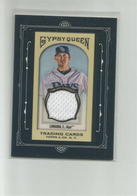 Topps Gypsy Queen Framed Mini Relics El Evan Longoria Ebay