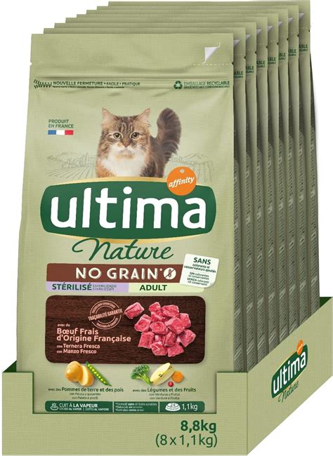 Ultima Nature No Grain Croquettes pour Chat Stérilisé Adulte sans