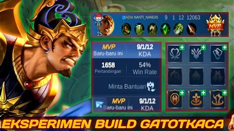 Eksperimen Build Gatotkaca Hp Regen Full Damage Gatotkaca