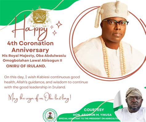 Hon Abiodun Yinusa Lauds Oniru Of Iru Land On 4th Year Coronation