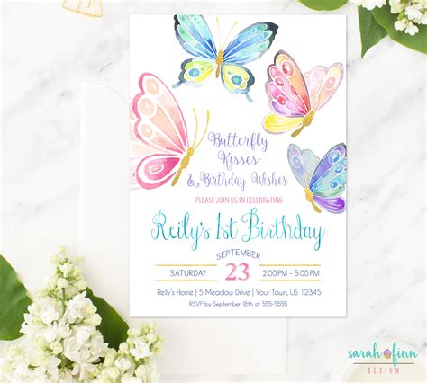 Butterfly Invitations Birthday