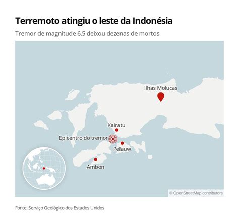 Terremoto no leste da Indonésia deixa dezenas de mortos e feridos