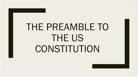 The Preamble To The Us Constitution Ppt Download