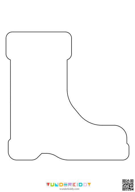 Printable Rain Boots Pattern Template For Craft Ideas