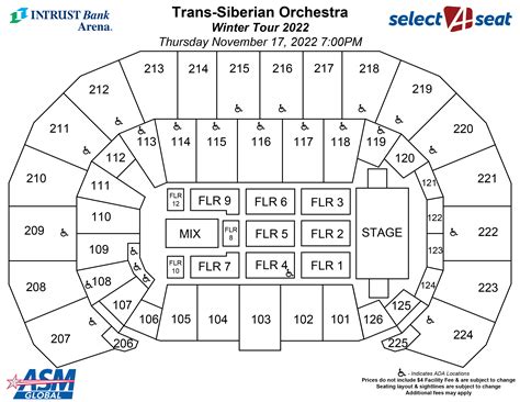 Seating Charts | Events & Tickets | INTRUST Bank Arena