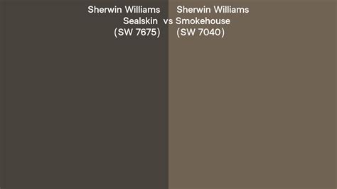 Sherwin Williams Sealskin Vs Smokehouse Side By Side Comparison