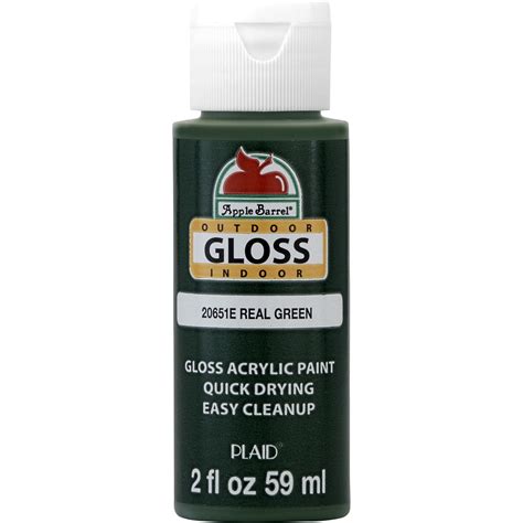 Apple Barrel 20651e Acrylic Craft Paint Gloss Finish Real Green 2 Fl