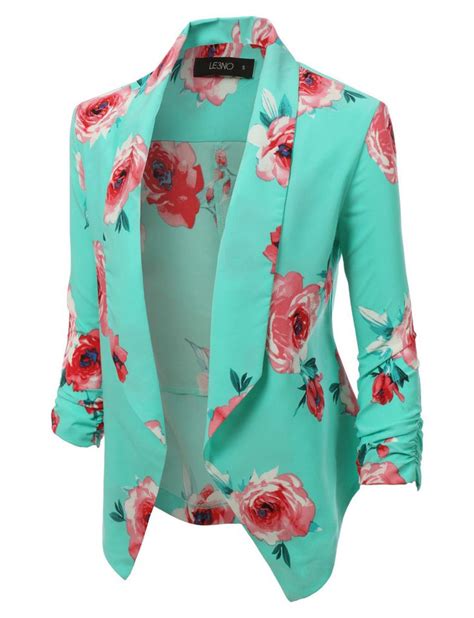 This Open Front Floral Blazer Jacket Is A Must Have Its Super Lightweight And Soft Will