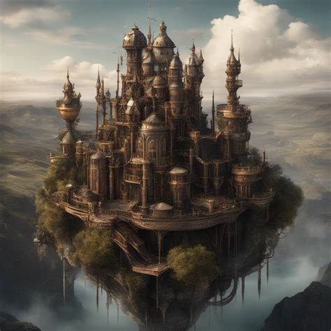 Steampunk Floating Castle by WolfGodess15 on DeviantArt