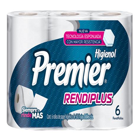 Papel Higienico Premier Rendiplus De 500 Hd 6 Rollo