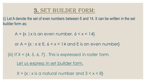 How To Describe A Set Using Set Builder Notation