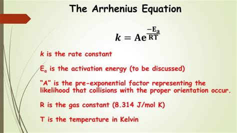 Chem 2 Chemical Kinetics Viii The Arrhenius Equation Activation