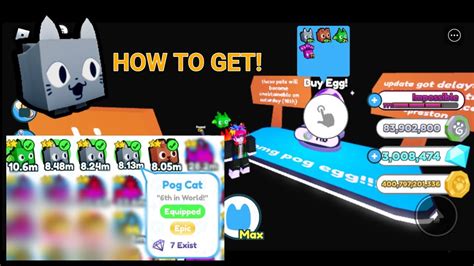 HOW TO GET POGCAT POG EGG POG UPDATE Pet Simulator X YouTube