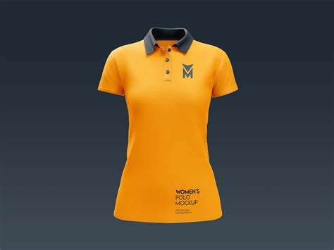 Free Womens Polo T Shirt Mockup PSD Set Good Mockups