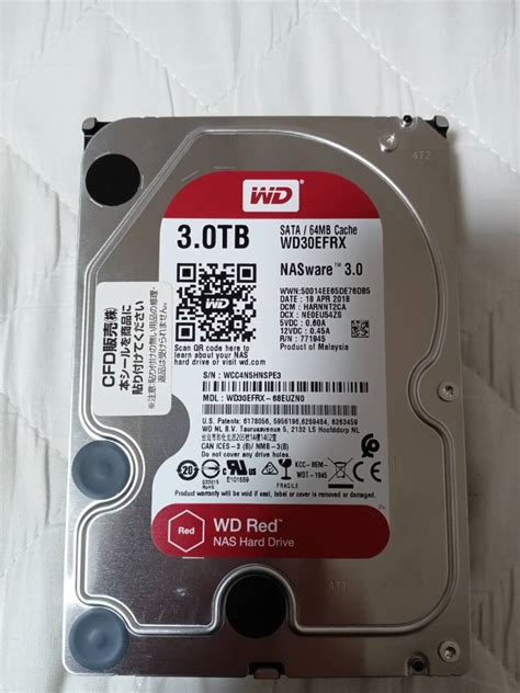 中古 WESTERN DIGITAL RED WD30EFRX 3 5インチHDD 3 0TB 3000GB 3TB NAS ハードディスク