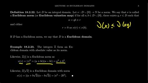 Euclidean Domains Youtube