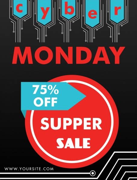 Cyber Monday Sales Background Technology Chip Style Vectors Graphic Art