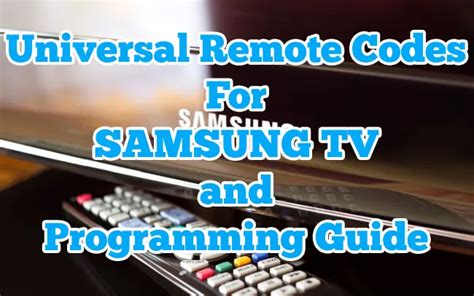 Samsung TV Universal Remote Codes & Programming [2024]