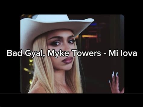 Bad Gyal Myke Towers Mi Lova English Lyrics Letra Youtube