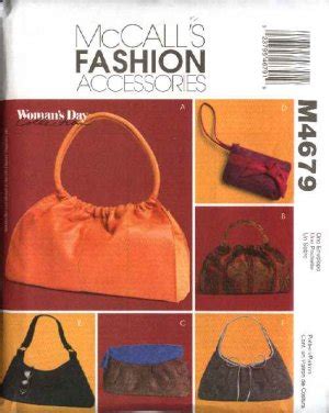 Mccall S Sewing Pattern M Six Soft Lined Handbags Purses Bags