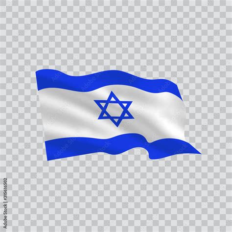 Flag Of Israel Country On Transparent Background Stock Vector Adobe Stock