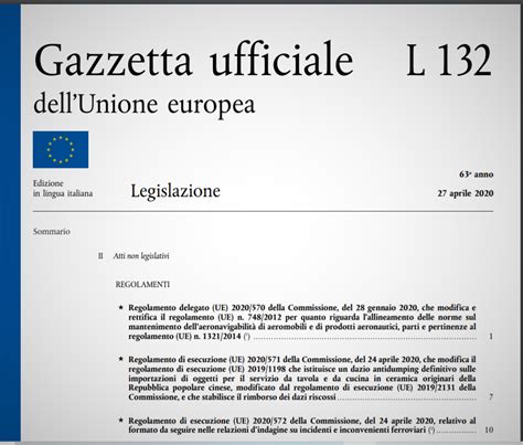 La Commissione Europea Emana Il Nuovo Modello Di Relazione Di Indagine