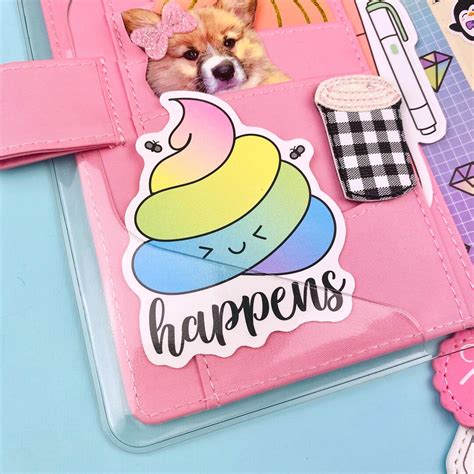 Poop Shit Happens Die Cut Travelers Notebook Scrapbook Poo Die Cut