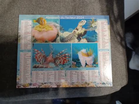 Calendrier De La Poste Almanach Animaux Marins Eur Picclick Fr