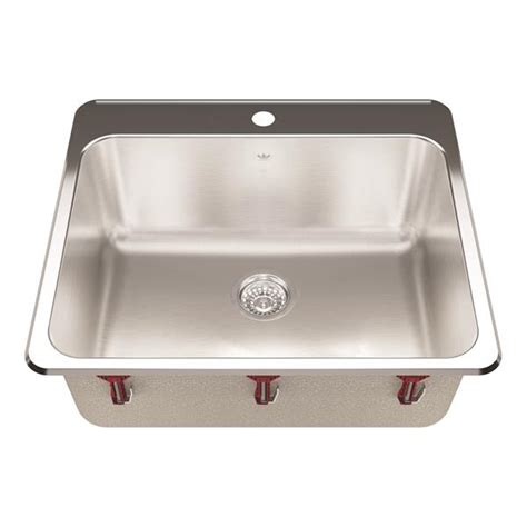 Kindred 2525 In X 22 In Stainless Steel Single Sink Qsla2225 10 1 Rona