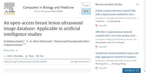 An Open Access Breast Lesion Ultrasound Image Database Applicable In