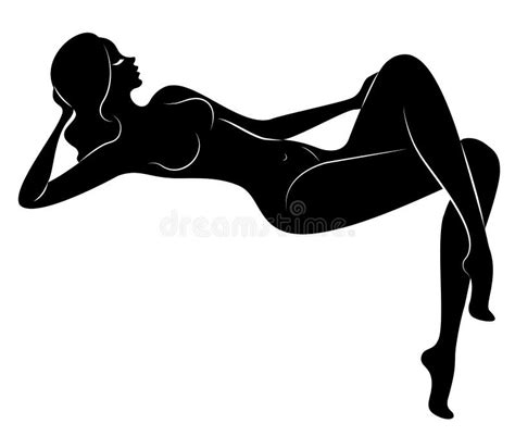 Silhouette D Une Dame Douce La Fille A Une Belle Figure Mince La Femme