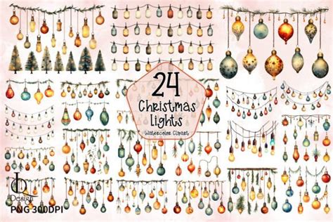 Christmas Lights Sublimation Clipart PNG Graphic By LQ Design